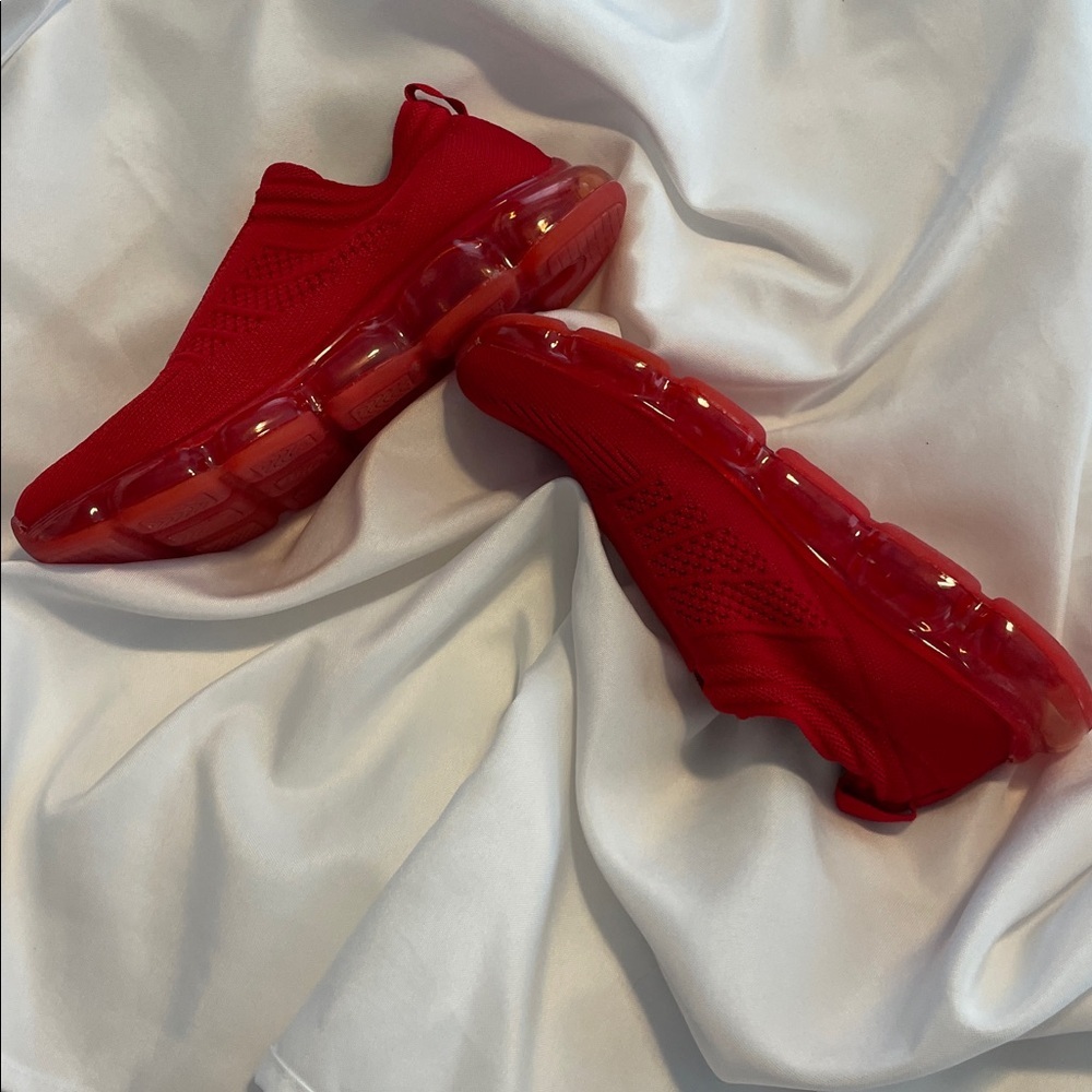 Vibrant Red Slip-On Sneakers - Picture 8 of 8